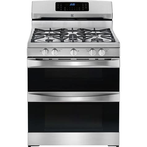Kenmore Elite 75443 59 Cu Ft Double Oven Gas Range Stainless Steel