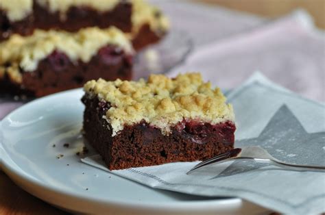 Miss sweetkitchen Schoko - Kirsch -Streuselkuchen vom Blech