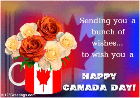 A Bunch Of Wishes Free Canada Day Ecards Greeting Cards 123 Greetings