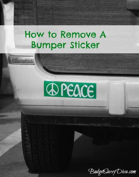 How To Remove A Bumper Sticker Budget Savvy Diva