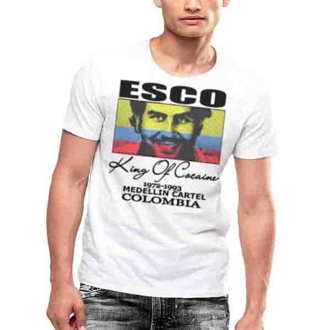 From wikipedia, the free encyclopedia. Pablo Escobar medellin Cartel T-shirt Narcos Series Plata ...