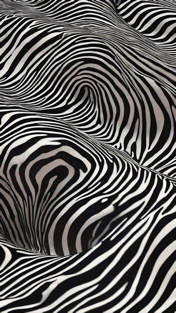 Premium Ai Image Zebra Pattern Swaying Wave Background 3d Illustration