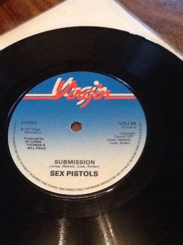 Sex Pistols Submission 1 Sided Single Vdj24 Never Mind The Bollocks Auction Details