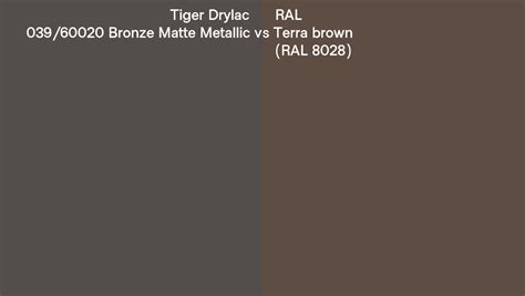 Tiger Drylac 039 60020 Bronze Matte Metallic Vs RAL Terra Brown RAL
