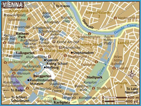 Vienna Map Tourist Attractions Travelsfinderscom