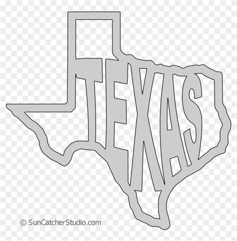 Texas Map Shape Text Outline Scalable Vector Graphic Template Texas