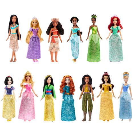 Disney Princess Fashion Dolls With Sparkling Clothing And Accessories