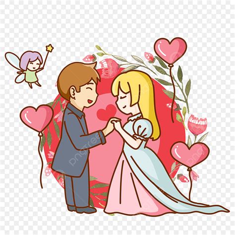 Amor Romántico Personaje De Dibujos Animados Ramo Beso Amor PNG Clipart De Novia Ramo De