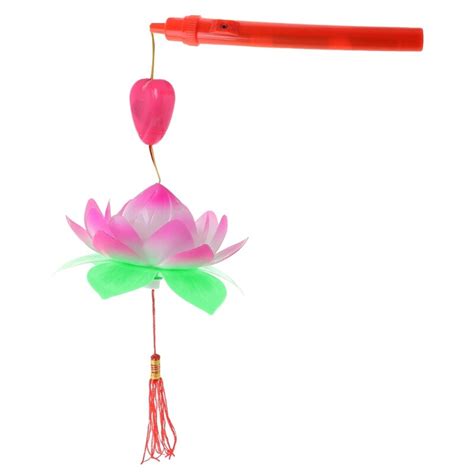 Portable Chinese Lantern Musical Blossom Lotus Flower Light Lamp Party