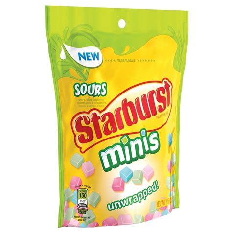 Starburst 25686 Starburst Minis Sours Stand Up Pouch 8oz 8cs Walmart