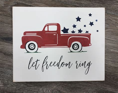 Let Freedom Ring Wood Sign By Missdaisysattic On Etsy Https Etsy Com Listing