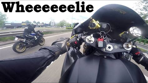 How To Wheelie A Yamaha R1 YouTube