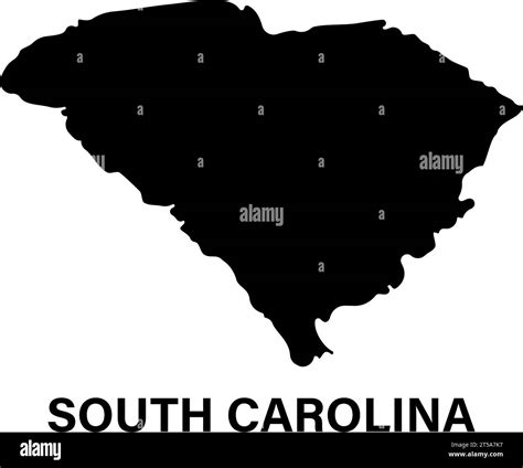 South Carolina State Map Silhouette Icon Stock Vector Image And Art Alamy