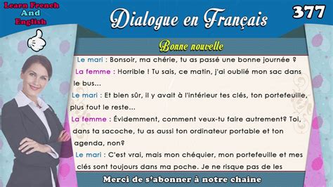 5 Dialogues En Français 376 380 Youtube