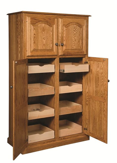 Amish Country Traditional Kitchen Pantry Storage Cupboard Cabinet Roll