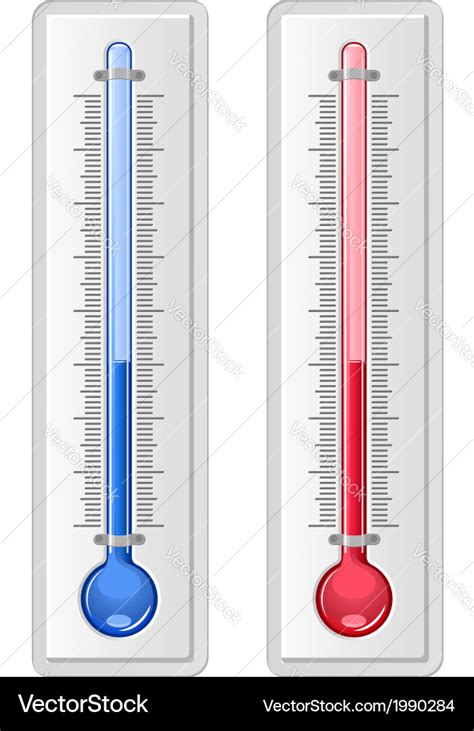 Two Thermometers In Glosst Style Royalty Free Vector Image