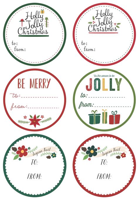 Blank Christmas Gift Tag Sticker Free PDF Printables Printablee