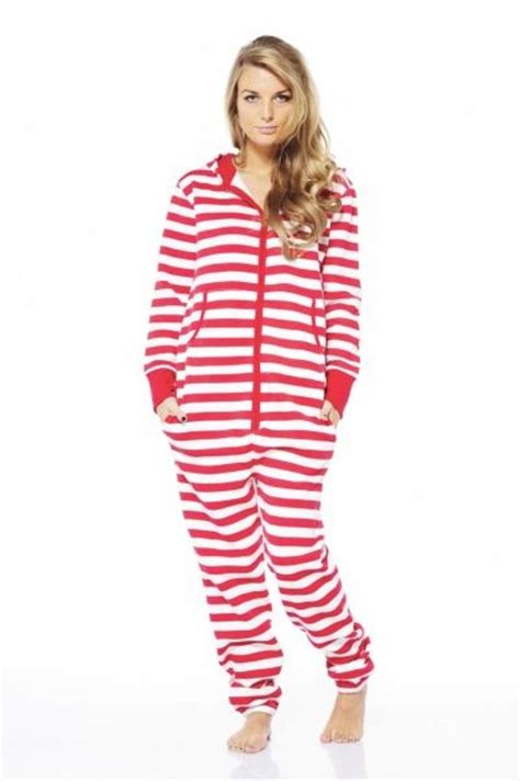Striped Hooded Onesie In Red And White I Need Striped Onsie Adult Onesie Red And White Stripes