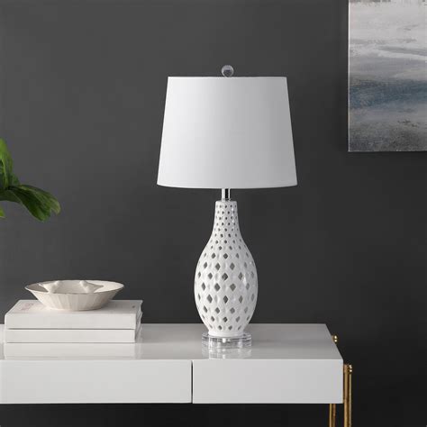 Safavieh Harlem 25 In Modern Ceramic Table Lamp White