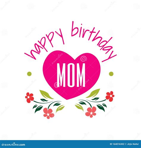 Feliz Cumpleaños Mamá Diseño De Tarjetas De Felicitación Ilustración