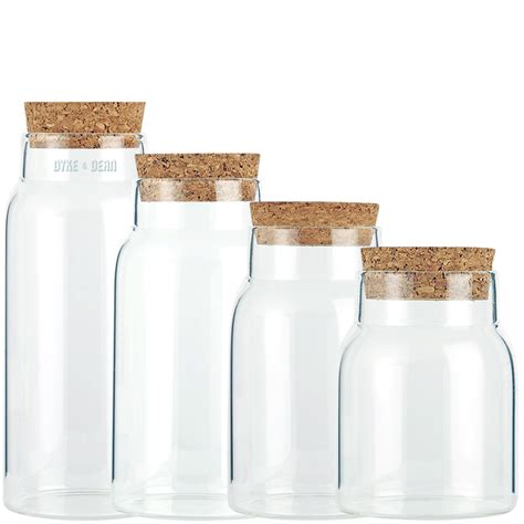 Air Tight Glass Storage Jars Made In Europe To A High Standards The Cork Topper Has A
