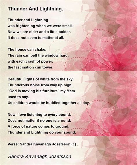 Short Poem About Thunder And Lightning Shelly Lighting