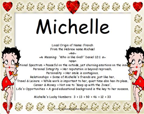 michelle name meaning angies creation be my valentine and hearts pinterest cancer sign