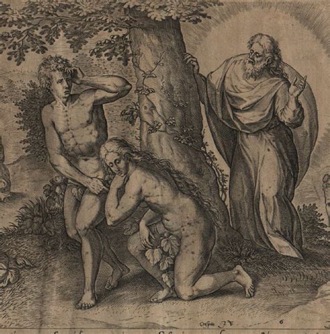 Adam Eve Clothed 1585 Set Of 3 Plates Historic Bibles Engravings