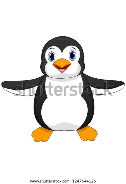 Vector Illustration Cute Baby Penguin Cartoon Stock Vector Royalty Free 1247644126