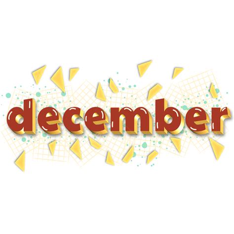 Red December Text Month December December Text Decoration December