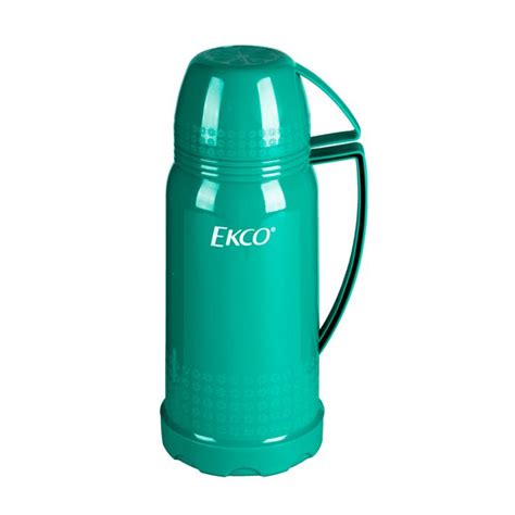 Termo De 1 Litro Ekco Classic De Ampolla De Vidrio Color Verde Turquesa