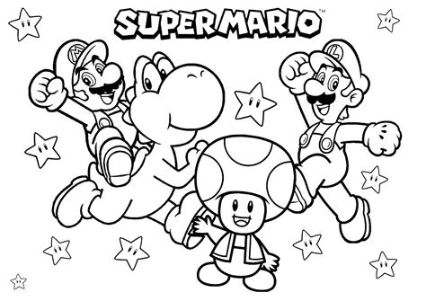 Mario Bros Colouring Pages Free Free Printable Templates