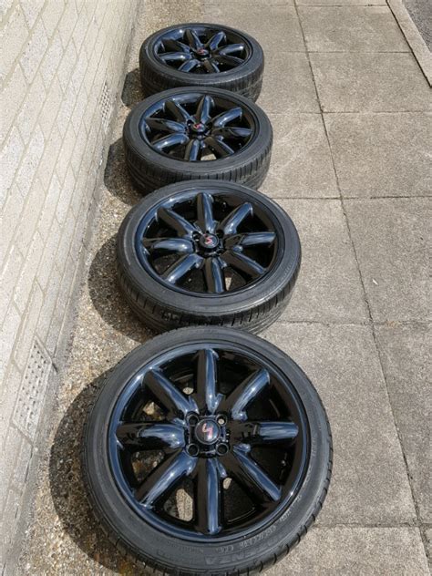 Genuine Jcw Mini Cooper S 17 Gloss Black Alloy Wheels In