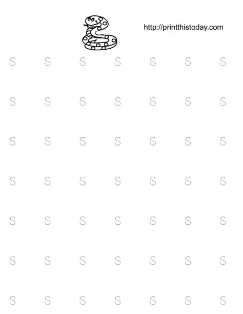 We watched movies, read books, and collected plastic dinosaurs for years! Free Printable Alphabet S Tracing Worksheets