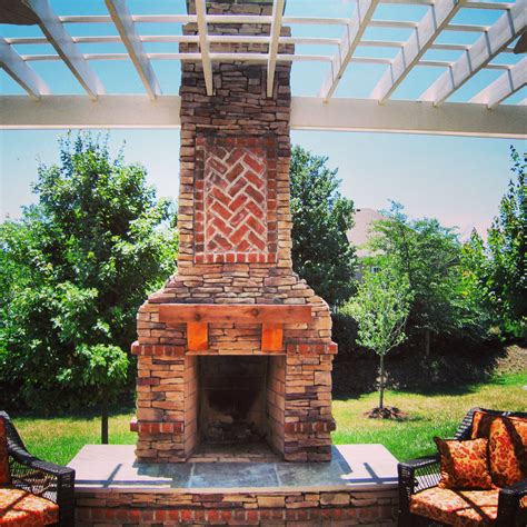 Outdoor Pergola With Custom Fire Place By Kinwood Franklin Tn