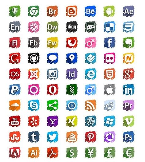 Free 70 Vector Social Media Icons Titanui Social Media Icons Web