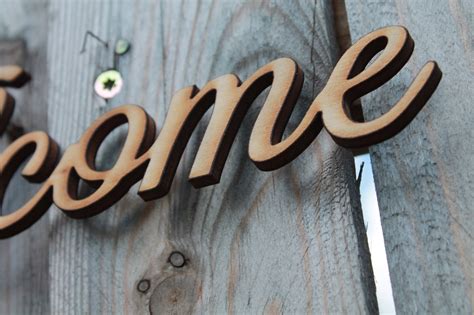 Wood Word, Welcome Sign, Welcome, Welcome Cutout, Welcome DIY, Wood ...