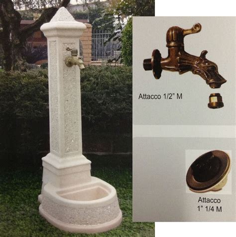 Il colore di ogni elemento presenta sfumature uniche perche' dipinto a mano ideale: SCARICO ACQUA FONTANA GIARDINO - Pdligure