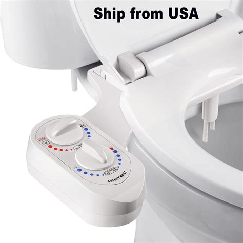 Bidet Add On Dual Nozzle Non Electric Manual Toilet Bidet Attachment