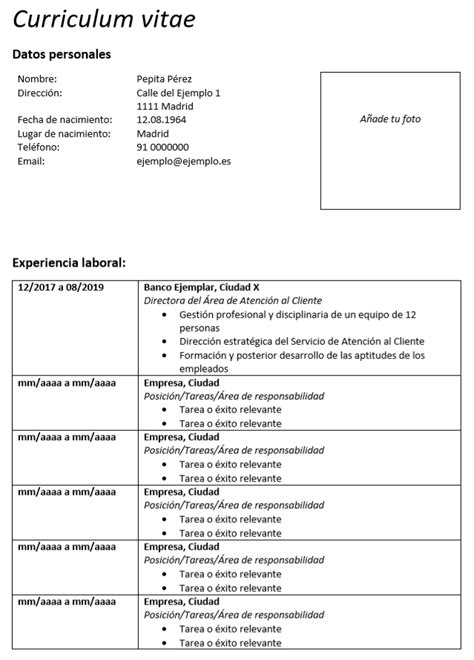 Inicio » escritos » curriculum vitae en word. Curriculum Vitae | Plantilla Word e estructura - IONOS