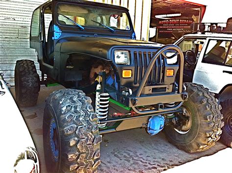 Jacked Up Jeep With V8 At Custom Car Crafters Atx Car Pics My Car