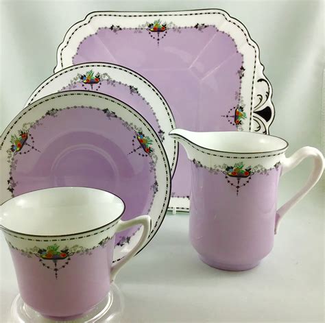 Shelley Doric Cup Saucer Plate Trio Islington Antiques And Interiors