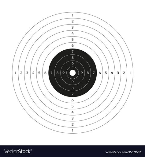 The print is not framed or matted. Blank gun target paper shooting target blank Vector Image