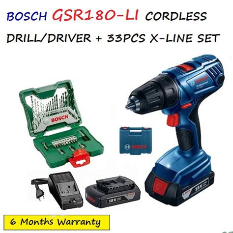 Bosch cordless drill driver gsr 120 li professional. BOSCH GSR180-LI CORDLESS DRILL/DRIVER C/W 2NOS 18V 1.5AH ...