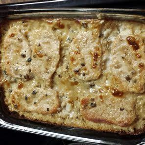 Melt the butter in a skillet over medium heat and then add the butter and onions. Baked Pork Chops With Cream Of Mushroom Soup And Rice ...