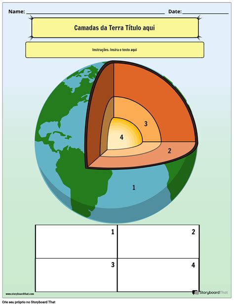 Camadas Da Terra Para Imprimir