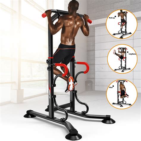 6 Level Height Adjustable Multi Grip Chin Up Bar Indoor Push Up Station