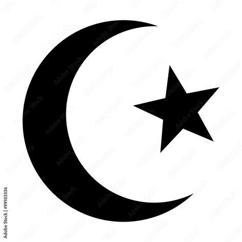 Star And Crescent Symbol Of Islam Flat Icon For Apps And Websites