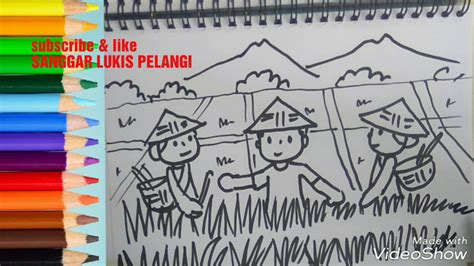 Gambar sketsa petani di sawah. 30+ Kumpulan Gambar Sketsa Orang Petani Terkini | Paperbola