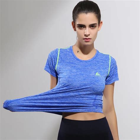Yoga Stripes Top Gym Compression Women Sport T Shirts Dry Quick Running